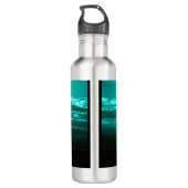 Bouteille D'eau Cheval noir Ciel Turquoise et eau (Dos)