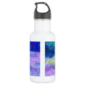 Bouteille D'eau Cheval noir violet dans le champ Arc-en-ciel (Dos)