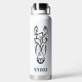 Bouteille D'eau Cheval tribal noir et blanc (Plage)
