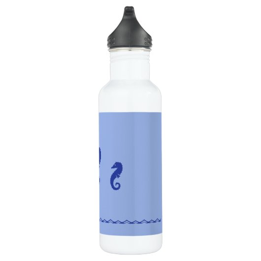 Bouteille d'eau - Chevaux de mer (Droite)