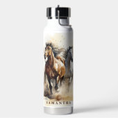 Bouteille D'eau Chevaux Mustang Sauvage Ouest équestre (Gym)