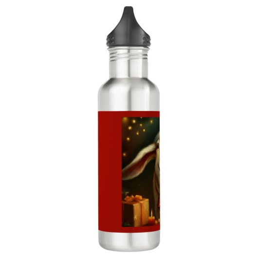 Bouteille D'eau Chèvre de Noël 3 (Gauche)
