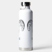 Bouteille D'eau Chèvre tribale noire et blanche / Mouton (Droite)