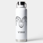 Bouteille D'eau Chèvre tribale noire et blanche / Mouton (Plage)