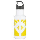 Bouteille D'eau Chevron fait sur commande 1 jaune (Dos)