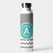 Bouteille D'eau Chevron Turquoise gris (Gauche)