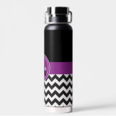 Bouteille D'eau Chevron violet noir (Arrière)