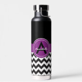 Bouteille D'eau Chevron violet noir (Gauche)