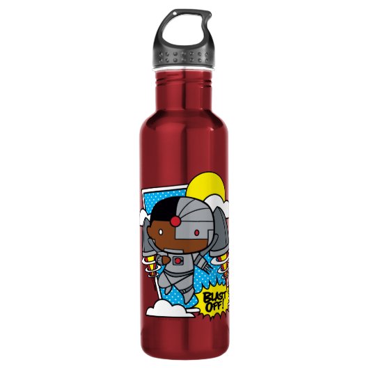 Bouteille D'eau Chibi Cyborg S'Est Éteint ! (Devant)