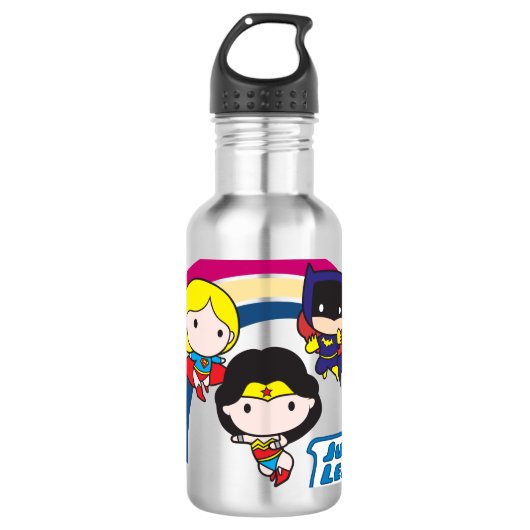 Bouteille D'eau Chibi Justice League Rainbow (Devant)
