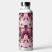 Bouteille D'eau Chic floral Bourgogne rose violet parties scintill (Droite)