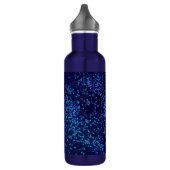 Bouteille D'eau Chic Fun Personnalisé Midnite Blue Confetti (Gauche)