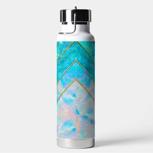 Bouteille D'eau Chic holographique girly style bleu (Évier)