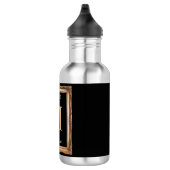 Bouteille D'eau Chic Monogramme Noir & Or (Droite)