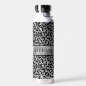 Bouteille D'eau Chic noir gris argent Empreinte de léopard personn (Gauche)