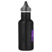 Bouteille D'eau Chic Purple Driple Parties scintillant Nom du mono (Gauche)
