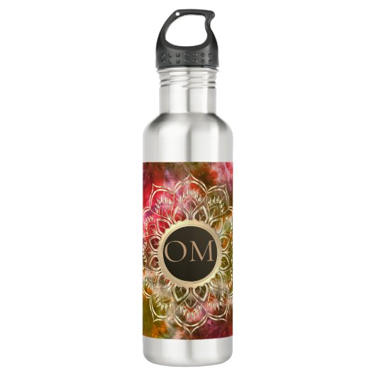 Bouteille D'eau Chic Tie Dye OM Mandala (Devant)