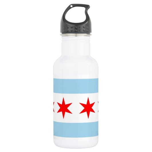 Bouteille D'eau Chicago Flag, Illinois State Liberty Bottle (Devant)