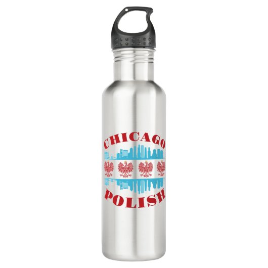 Bouteille D'eau Chicago Pologne Pologne Heritage Pride (Devant)