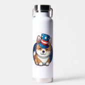 Bouteille D'eau Chien Akita, fête de l'indépendance (Avant)