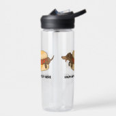 Bouteille D'eau Chien chaud de texte personnalisé (Gauche)