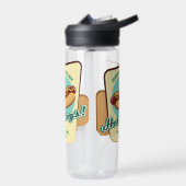 Bouteille D'eau Chien chaud de texte personnalisé (Gauche)