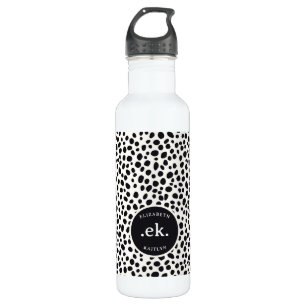Bouteille D'eau Chien dalmate Abstrait Motif Monogramme