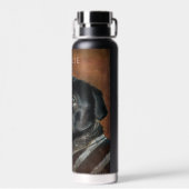Bouteille D'eau Chien de Carlin noir personnalisé (Arrière)