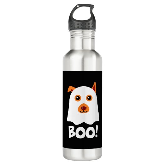 Bouteille D'eau Chien d'Halloween Boo (Devant)
