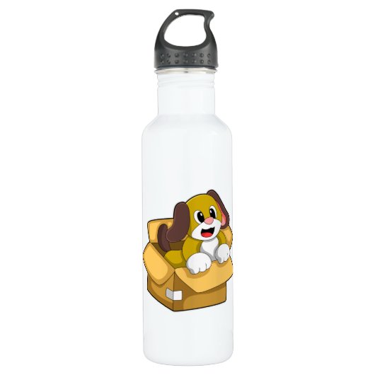 Bouteille D'eau Chien en boîte (Devant)
