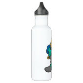 Bouteille D'eau Chien en Snowboardeur avec Snowboard & Backpack (Gauche)