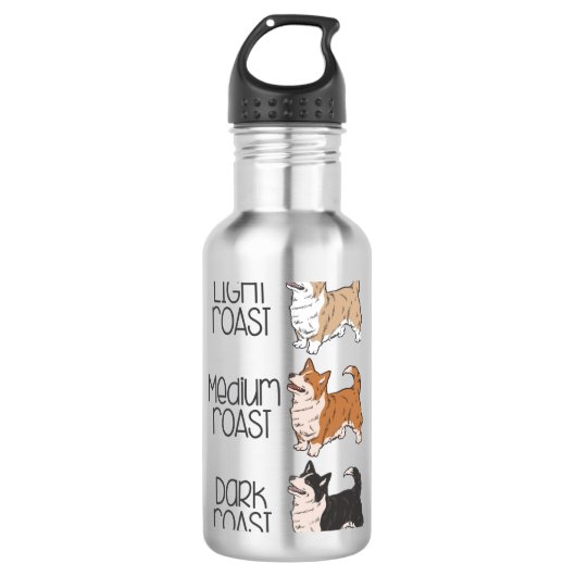 Bouteille D'eau Chien et café de Corgi (Devant)