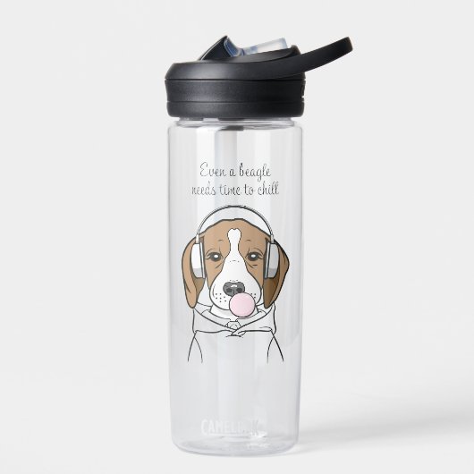 Bouteille D'eau Chien frigorifique avec Bubblegum Funny Beagle (Gauche)