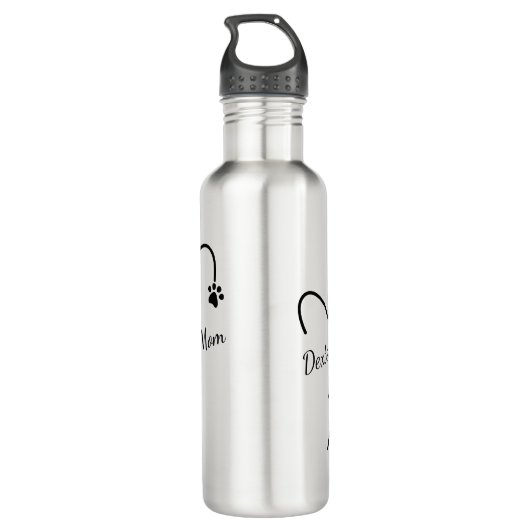 Bouteille D'eau Chien Maman, Personnalisez ce Chien Maman ou Chien (Dos)