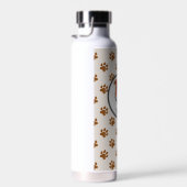 Bouteille D'eau Chien mignon empreinte de patte animal sur mesure  (Plage)