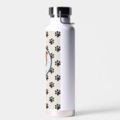 Bouteille D'eau Chien mignon empreinte de patte personnalisation s (Gauche)