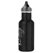 Bouteille d'eau Chien Mignon Noir & Blanc – Cadeau (Droite)