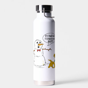 Bouteille D'eau Chien Pees sur Snowman