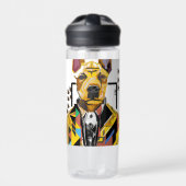 Bouteille D'eau Chien portant un costume : Art numérique (Extérieur)