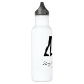 Bouteille D'eau Chien Walker Femme & Chien - Silhouette noire et t (Gauche)