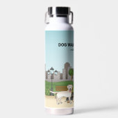 Bouteille D'eau Chiens De Cartoon Dans Un Parc - Chiens Services D (Avant)