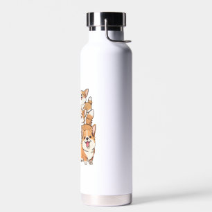 Bouteille D'eau Chiens de Corgi heureux