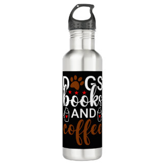 Bouteille D'eau Chiens Livres Et Café