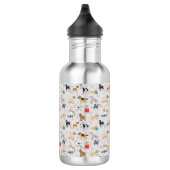 Bouteille D'eau Chiens mignons Design Motif Blanc (Droite)