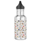 Bouteille D'eau Chiens mignons Design Motif Blanc (Gauche)