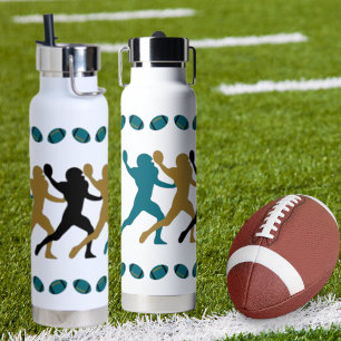 Bouteille D'eau Chiffre du joueur de football Jaguars turquoise, n