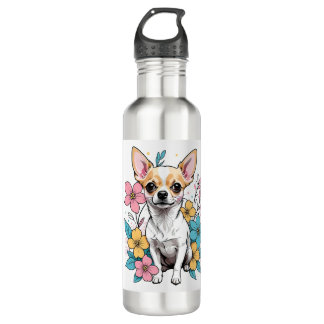 Bouteille D'eau Chihuahua du printemps