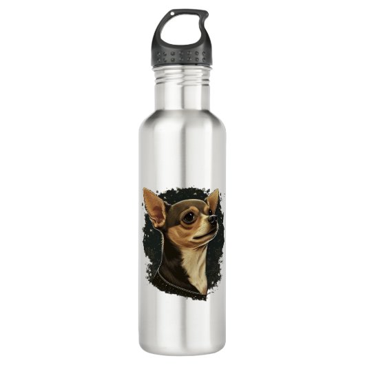 Bouteille D'eau Chihuahua Joyeux Noël X-Mas Tree Cute (Devant)