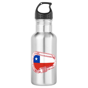 Bouteille D'eau Chili Drapeau Escalade carabiner