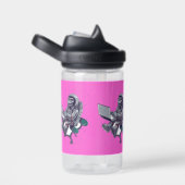 Bouteille D'eau Chimp de singe de technologie effrayante rose chau (Arrière Complet)